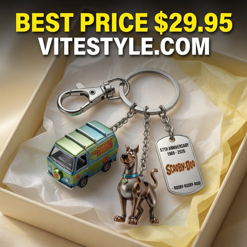 HOT Scooby-Doo 57th Anniversary Commemorative Keychain
