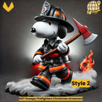 HOT Snoopy Firefighters Christmas Ornament