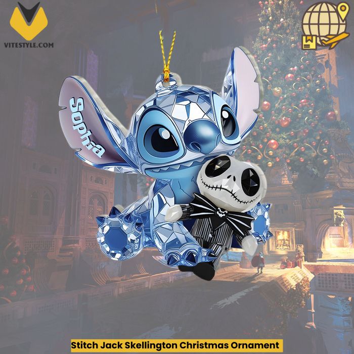 Stitch Jack Skellington Christmas Ornament