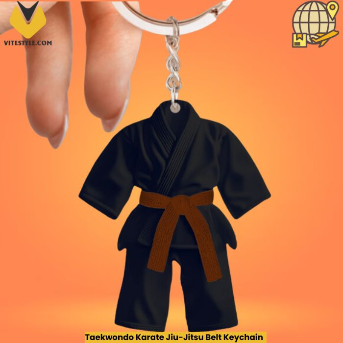 Taekwondo Karate Jiu-Jitsu Belt Keychain