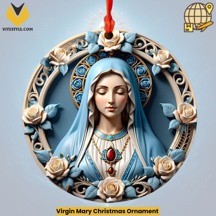 Virgin Mary Christmas Ornament