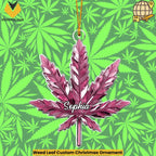 Weed Leaf Custom Christmas Ornament