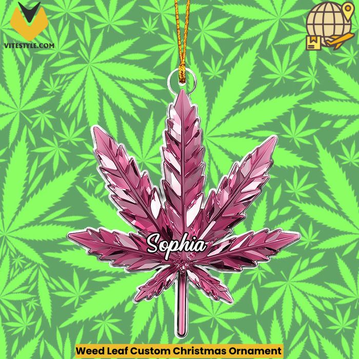 Weed Leaf Custom Christmas Ornament