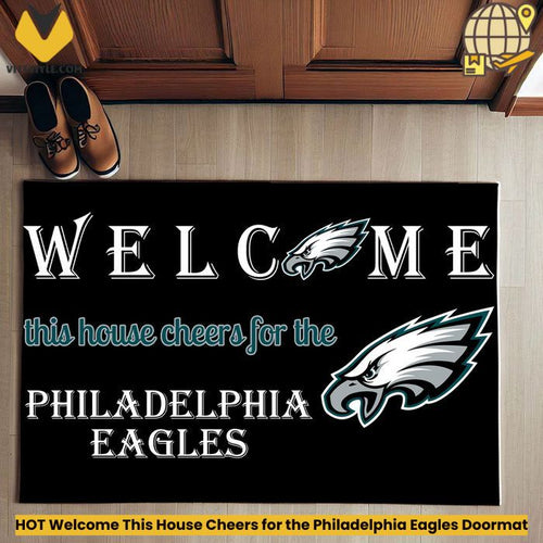 HOT Welcome This House Cheers for the Philadelphia Eagles Doormat