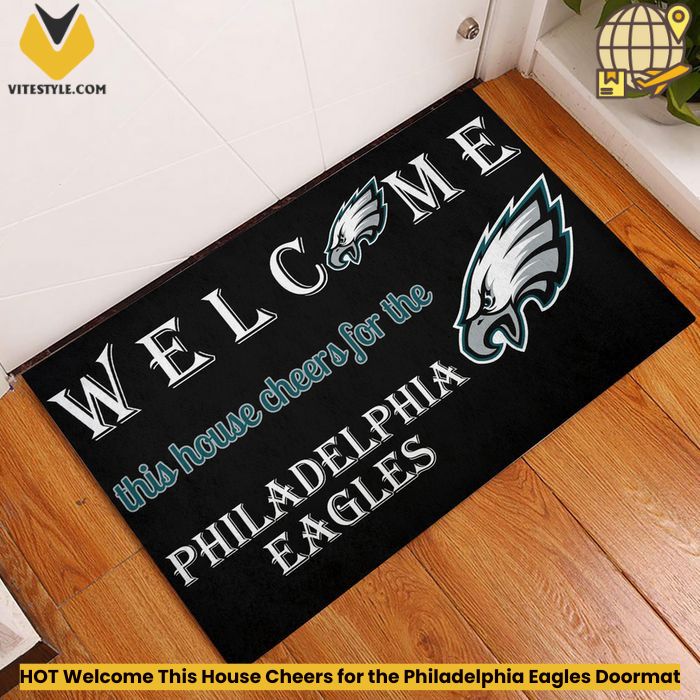 HOT Welcome This House Cheers for the Philadelphia Eagles Doormat