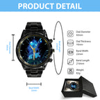 AC/DC Black Stainless Steel Watch - HUANNM 4892