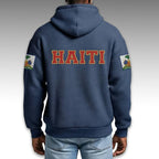 Haiti World Cup 2026 Waffle Quarter Zip Hoodie