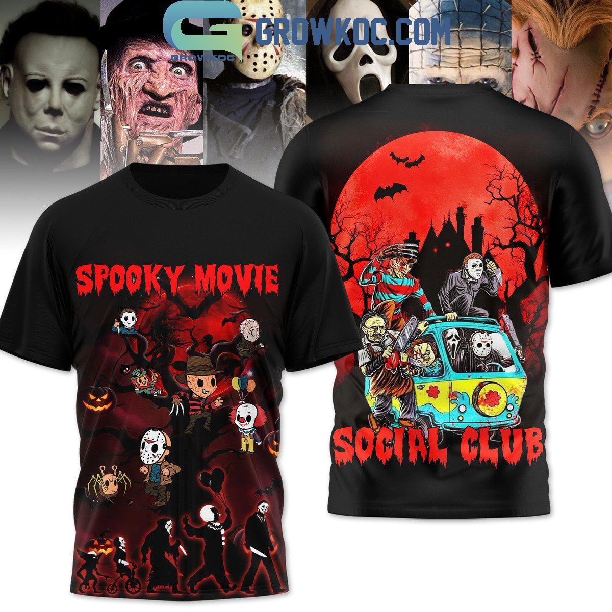 Halloween Spooky Movie Social Club Hoodie T-Shirt