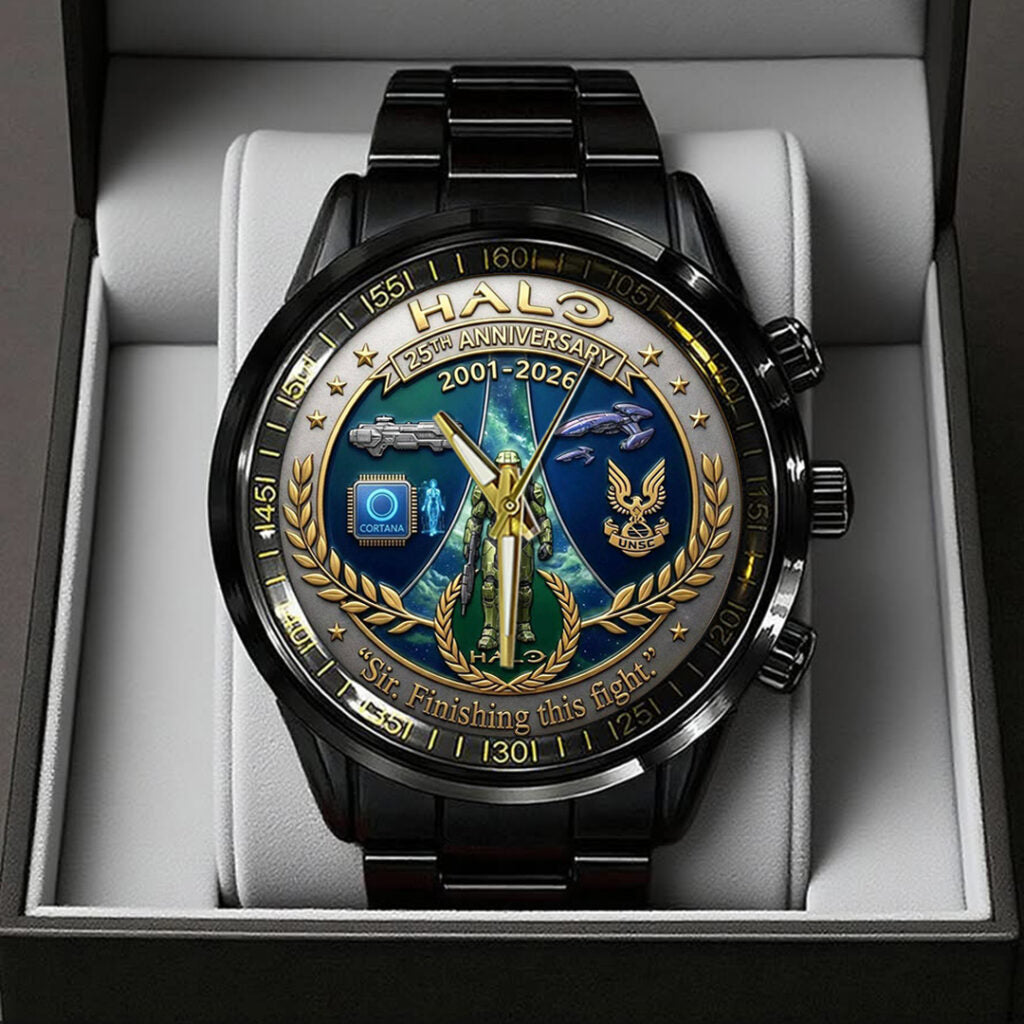 Halo 25th Anniversary Black Stainless Steel Watch - TANTN21699