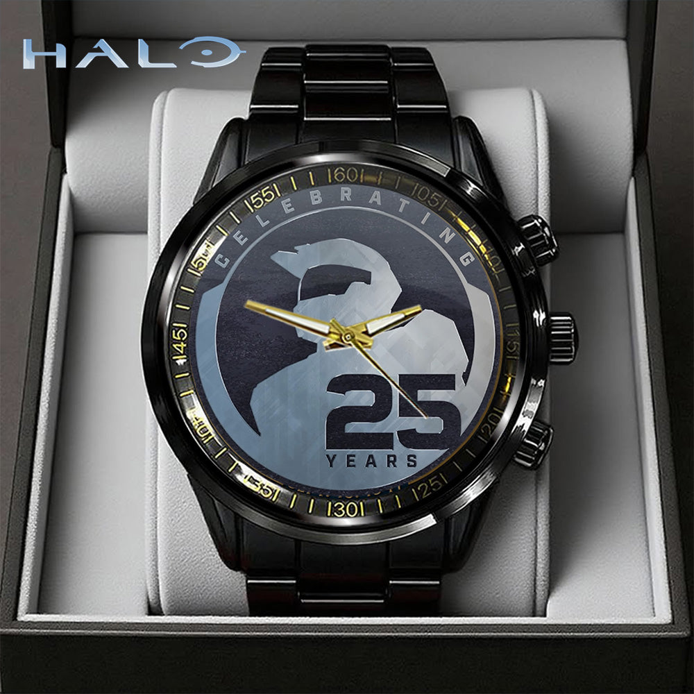 Halo 25th Anniversary Black Stainless Steel Watch - GNE5909