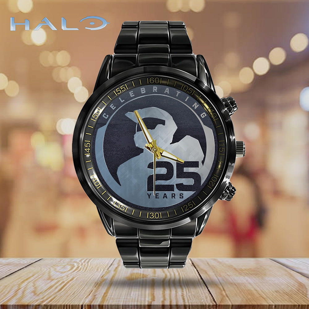 Halo 25th Anniversary Black Stainless Steel Watch - GNE5909