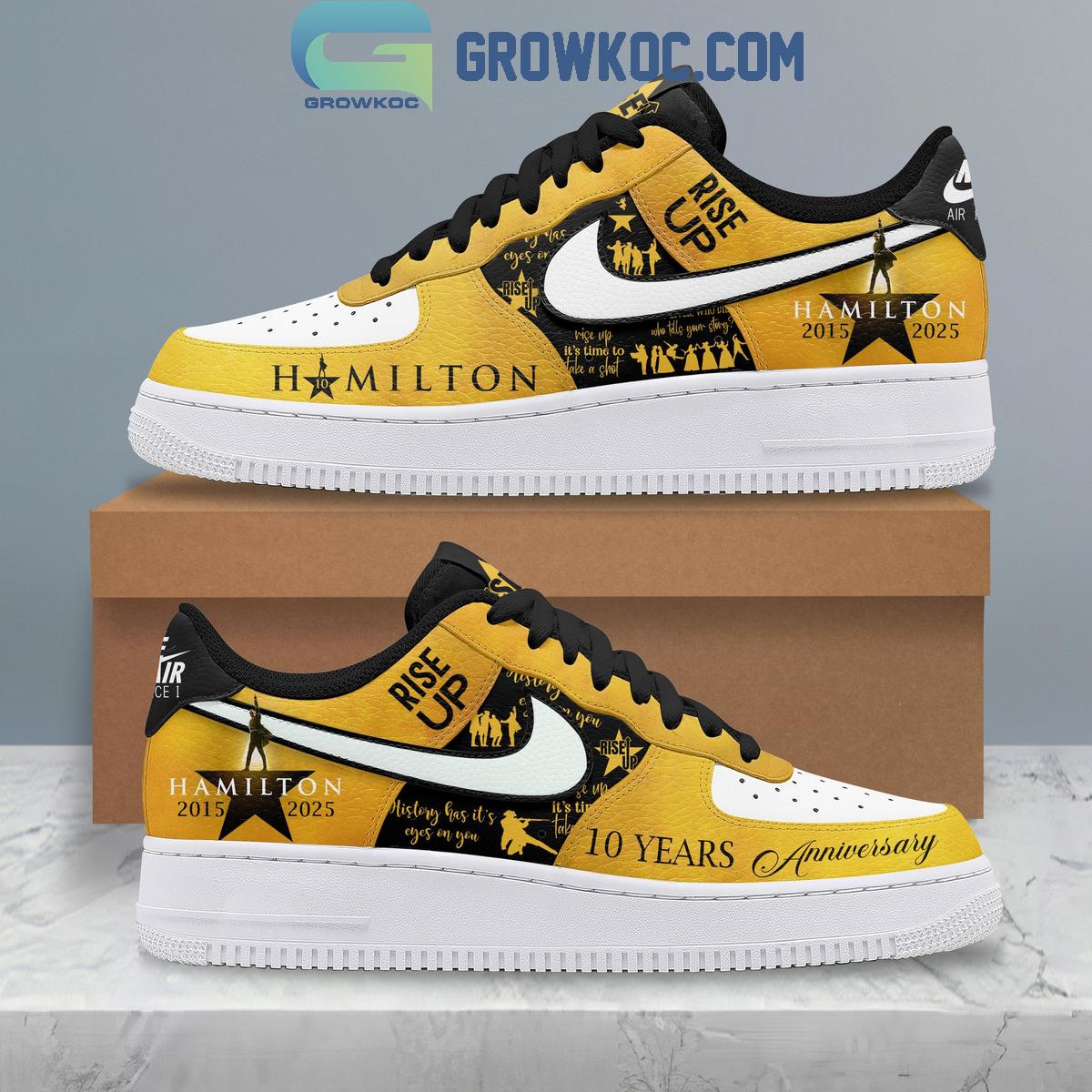 Hamilton 10 Years Anniversary Rise Up Air Force 1 Shoes