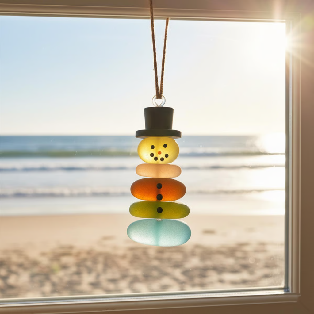 Handmade Sea Glass Christmas Ornament