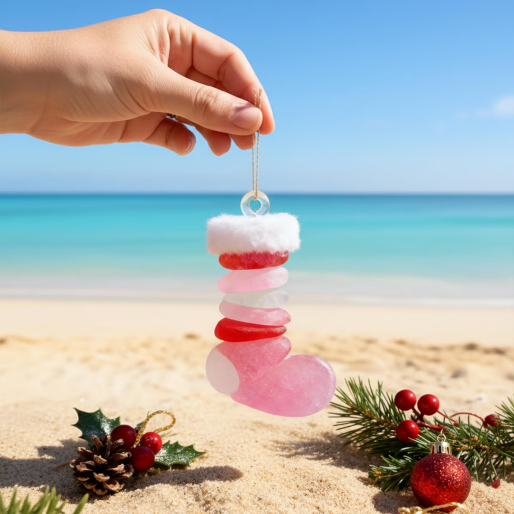 Handmade Sea Glass Christmas Ornament