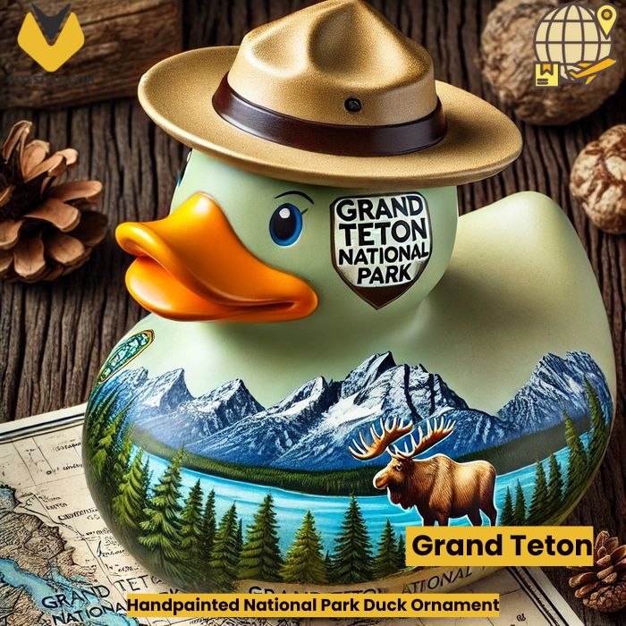 Handpainted National Park Duck Ornament