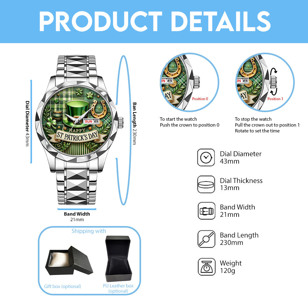 Happy St. Patrick’s Day Alloy Luxury Quartz Watch - TANTN20187