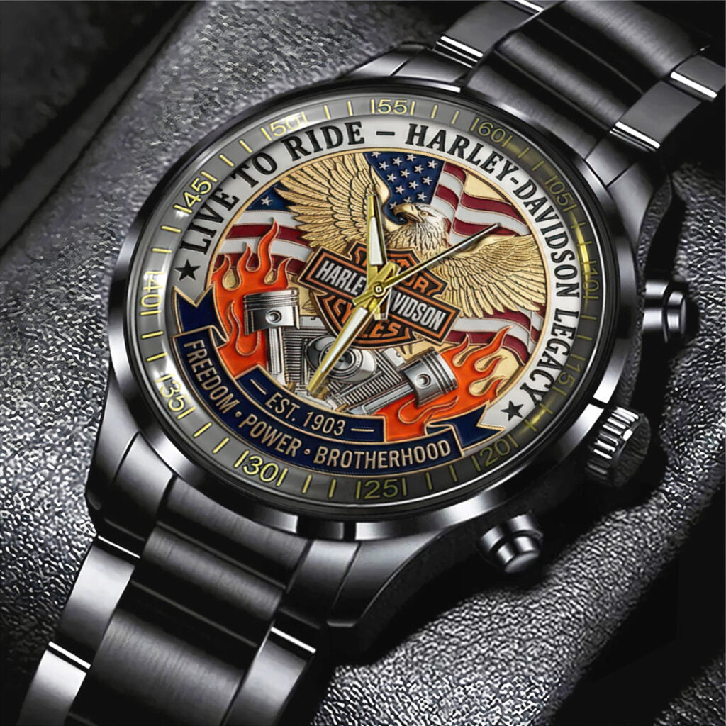 Harley Davidson Black Stainless Steel Watch - TANTN21463