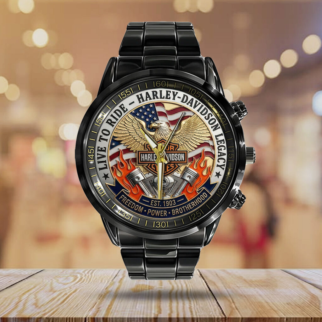 Harley Davidson Black Stainless Steel Watch - TANTN21463