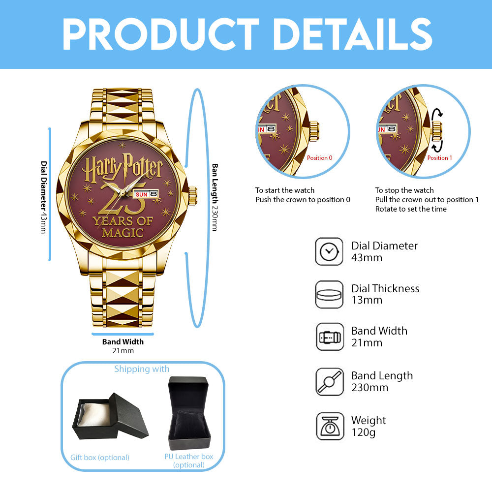 Harry Potter 25th Anniversary 2026 Alloy Luxury Quartz Watch - TANTN19494