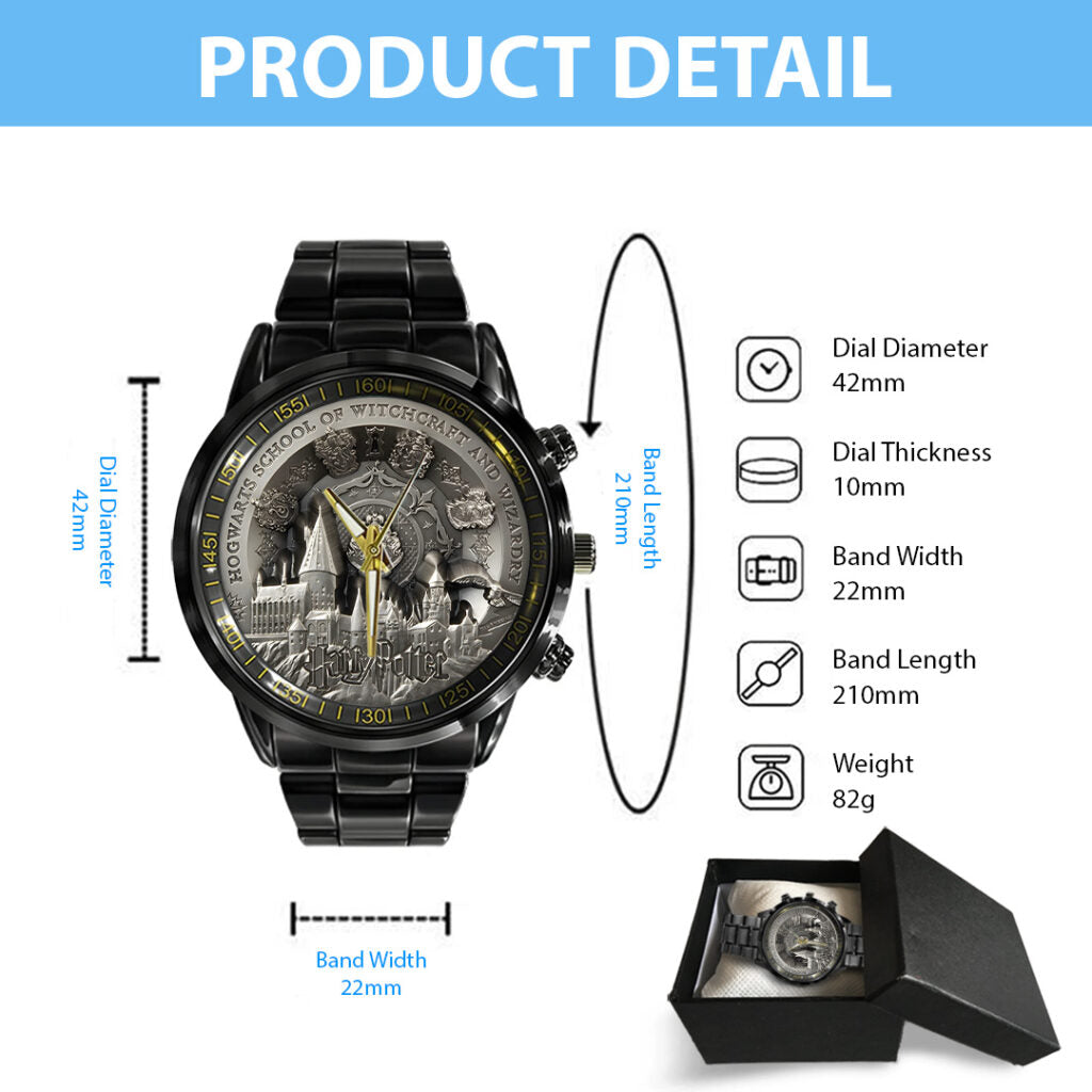 Harry Potter 25th Anniversary 2026 Black Stainless Steel Watch - TANTN19492
