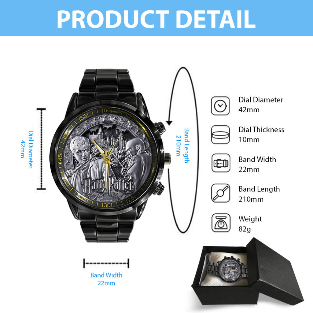 Harry Potter 25th Anniversary 2026 Black Stainless Steel Watch - TANTN19493