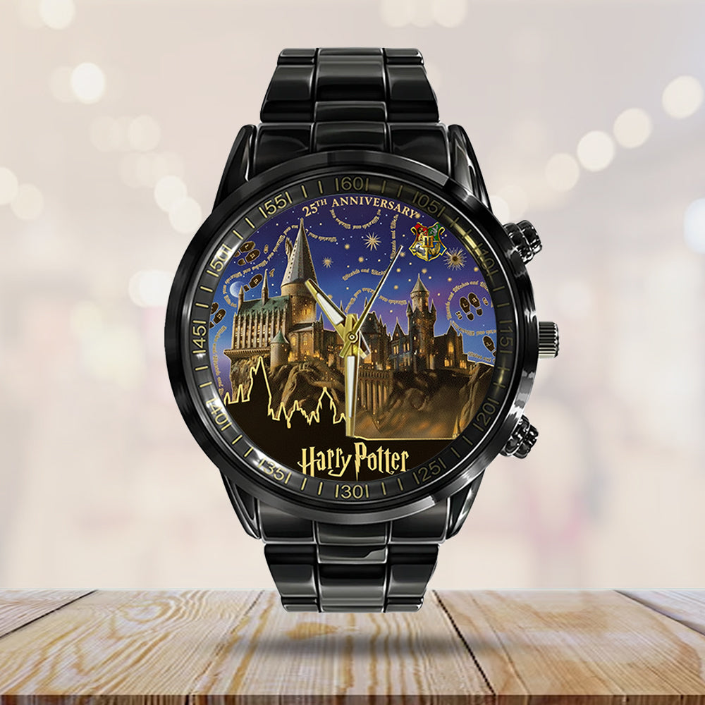 Harry Potter 25th Anniversary Black Stainless Steel Watch - TMTHU2794