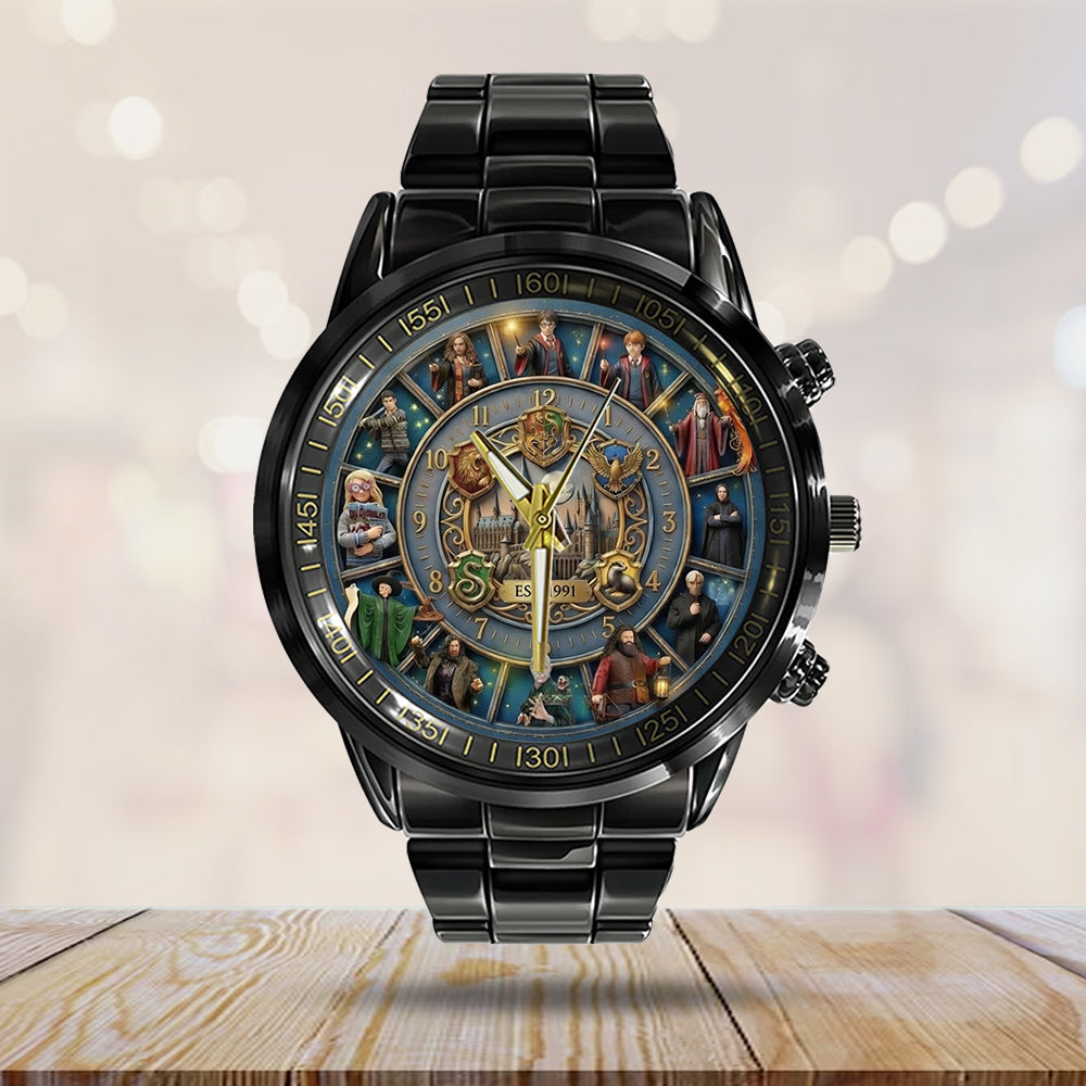 Harry Potter 25th Anniversary Black Stainless Steel Watch - TMTHU4260