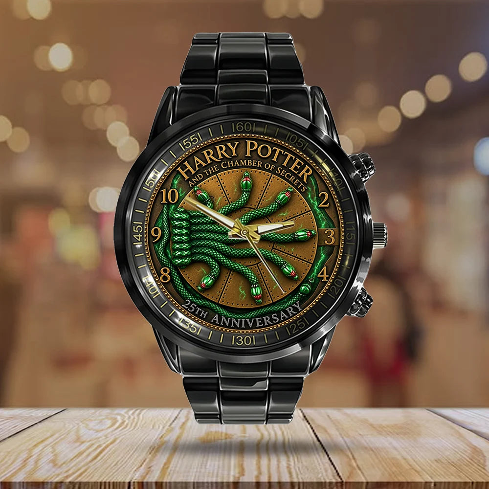 Harry Potter and The Chamber of Secrets 25th Anniversary Black Stainless Steel Watch - TMTHU8929