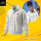 Harry Styles White EE Quarter Long Sleeve Polo Shirt