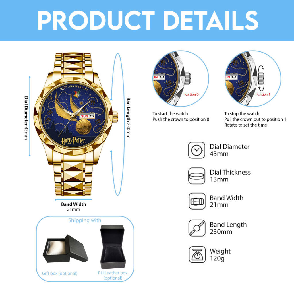 Harry Potter 25th Anniversary Alloy Luxury Quartz Watch - TMTHU2764