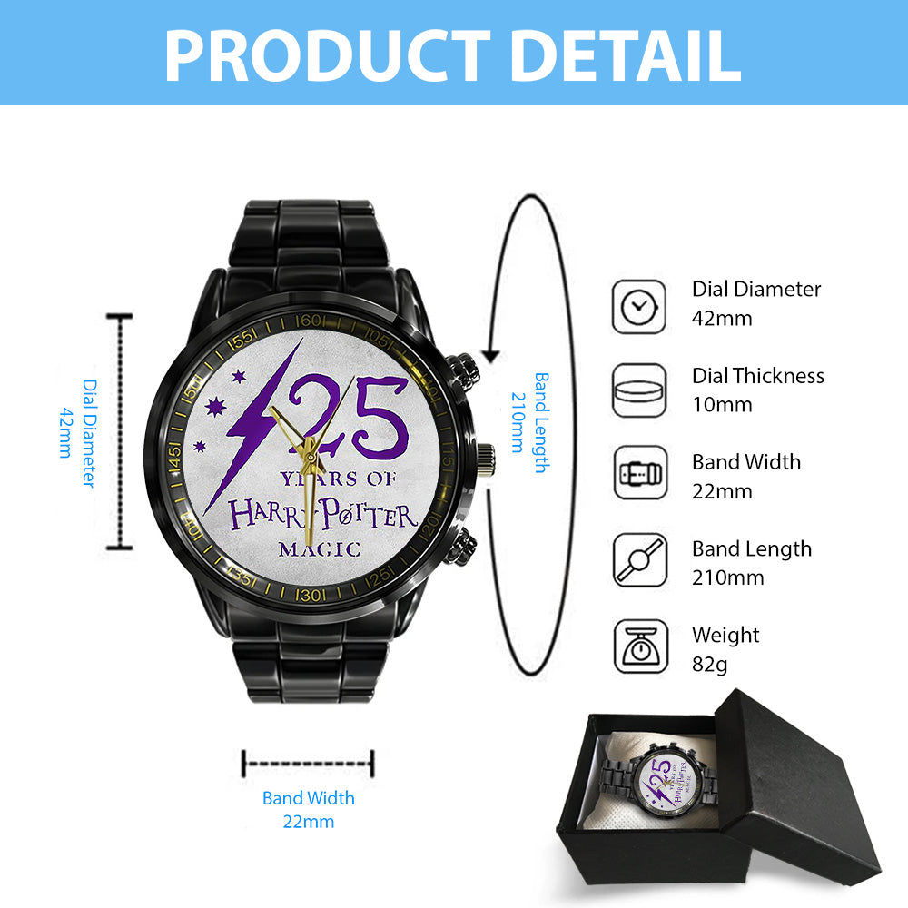 Harry Potter 25th Anniversary 2026 Black Stainless Steel Watch - TANTN19390