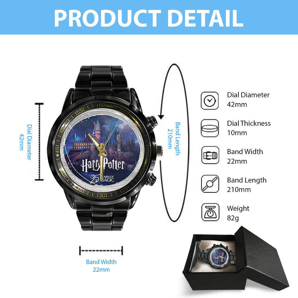 Harry Potter 25th Anniversary 2026 Black Stainless Steel Watch - TANTN19678