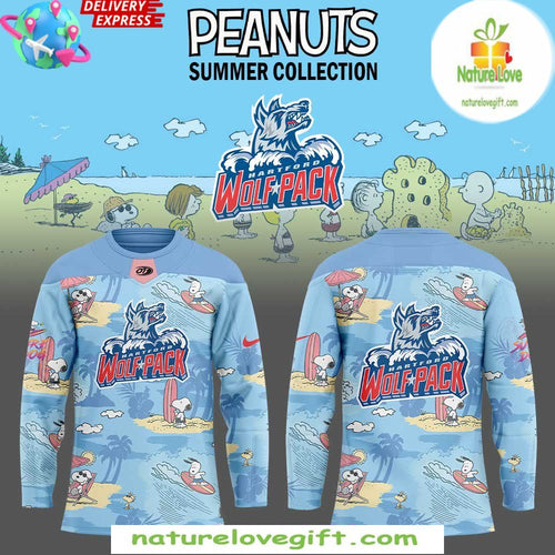 Hartford Wolf Pack Hockey Jersey Peanuts Summer Collection