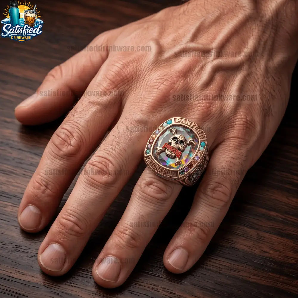Heavy Metal Skull Championship Ring - Collector Gift for Rock Music Fans