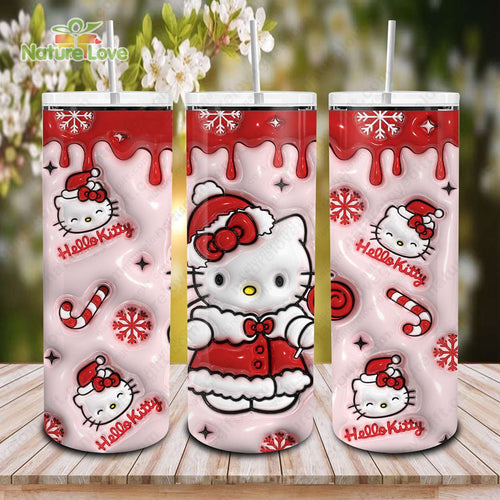 Hello Kitty 3D Dripping Tumbler Merry Kittymas Christmas Tumblers