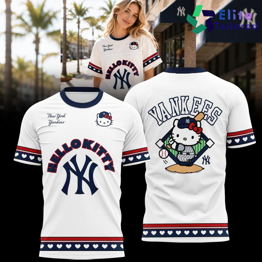 Hello Kitty New York Yankees MLB Graphic T-Shirt