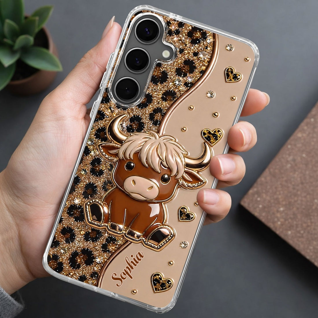 Highland Cow Custom Personalized Phone Case