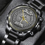 His Mercy Endures Forever Black Stainless Steel Watch - TANTN17420