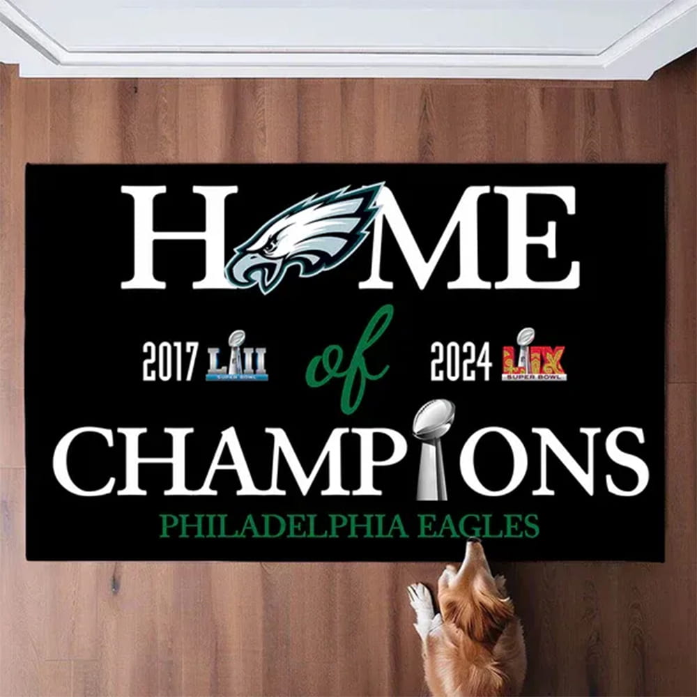 Home Of Champions Eagles 2X Super Bowl Doormat