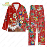 Homer Simpson Santa Claus Simpsons Christmas Red Pajamas Set