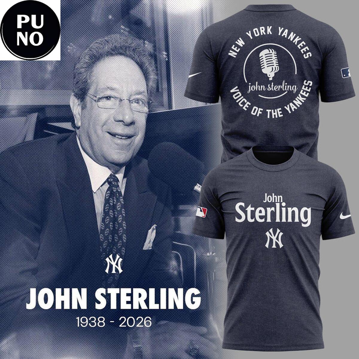 Honoring The Legend John Sterling Voice of the Yankees 2026 Hoodie T-Shirt
