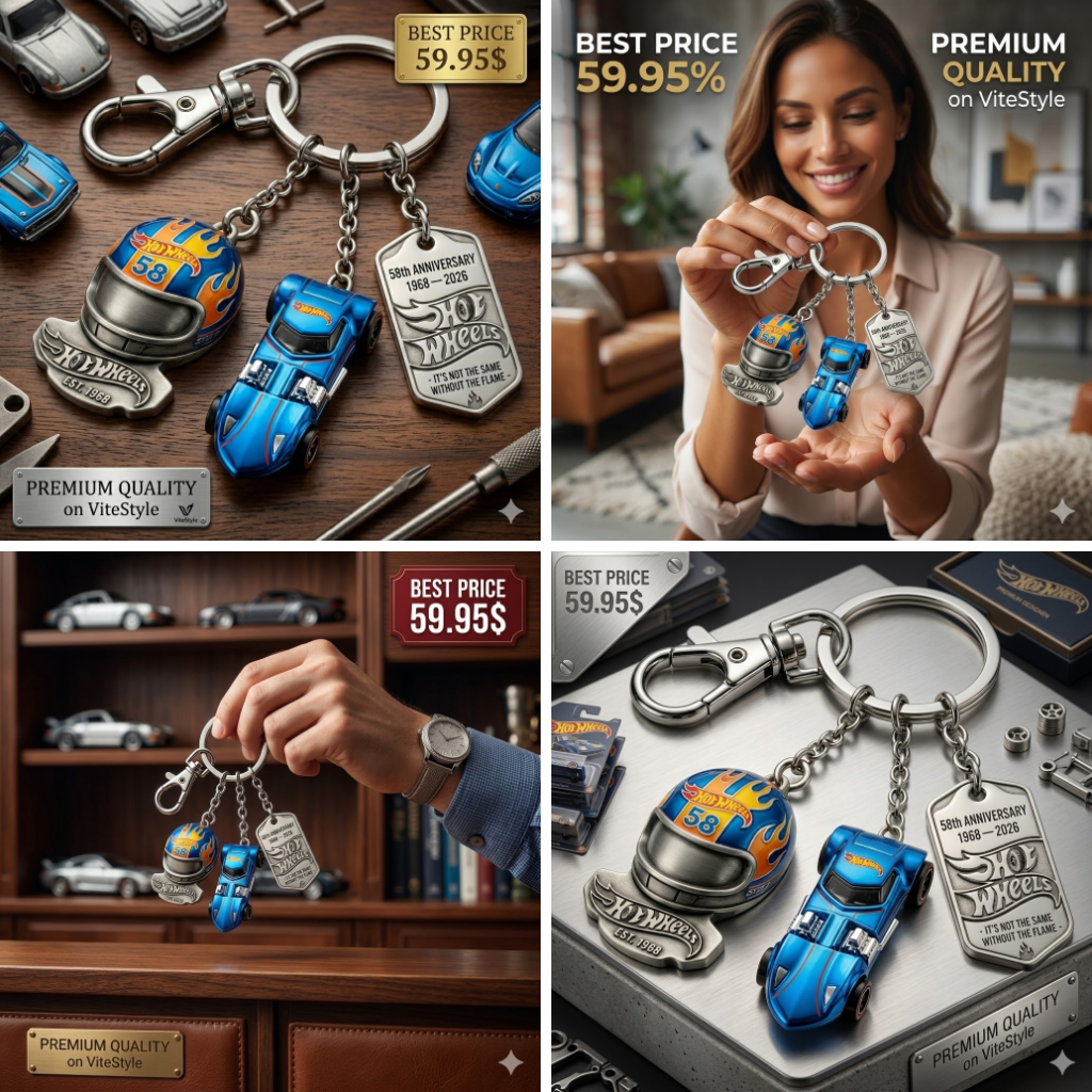 Hot Wheels 58th Anniversary Collector Keychain Set