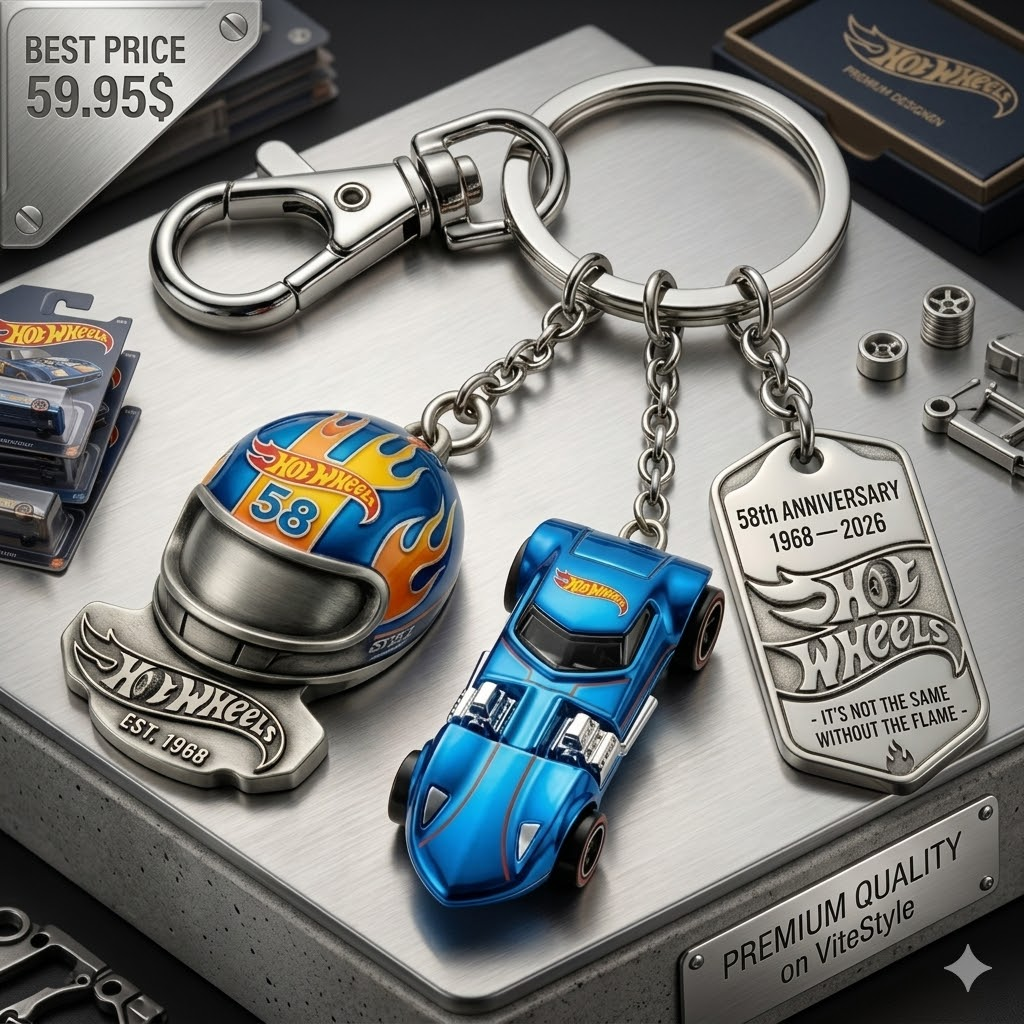 Hot Wheels 58th Anniversary Collector Keychain Set