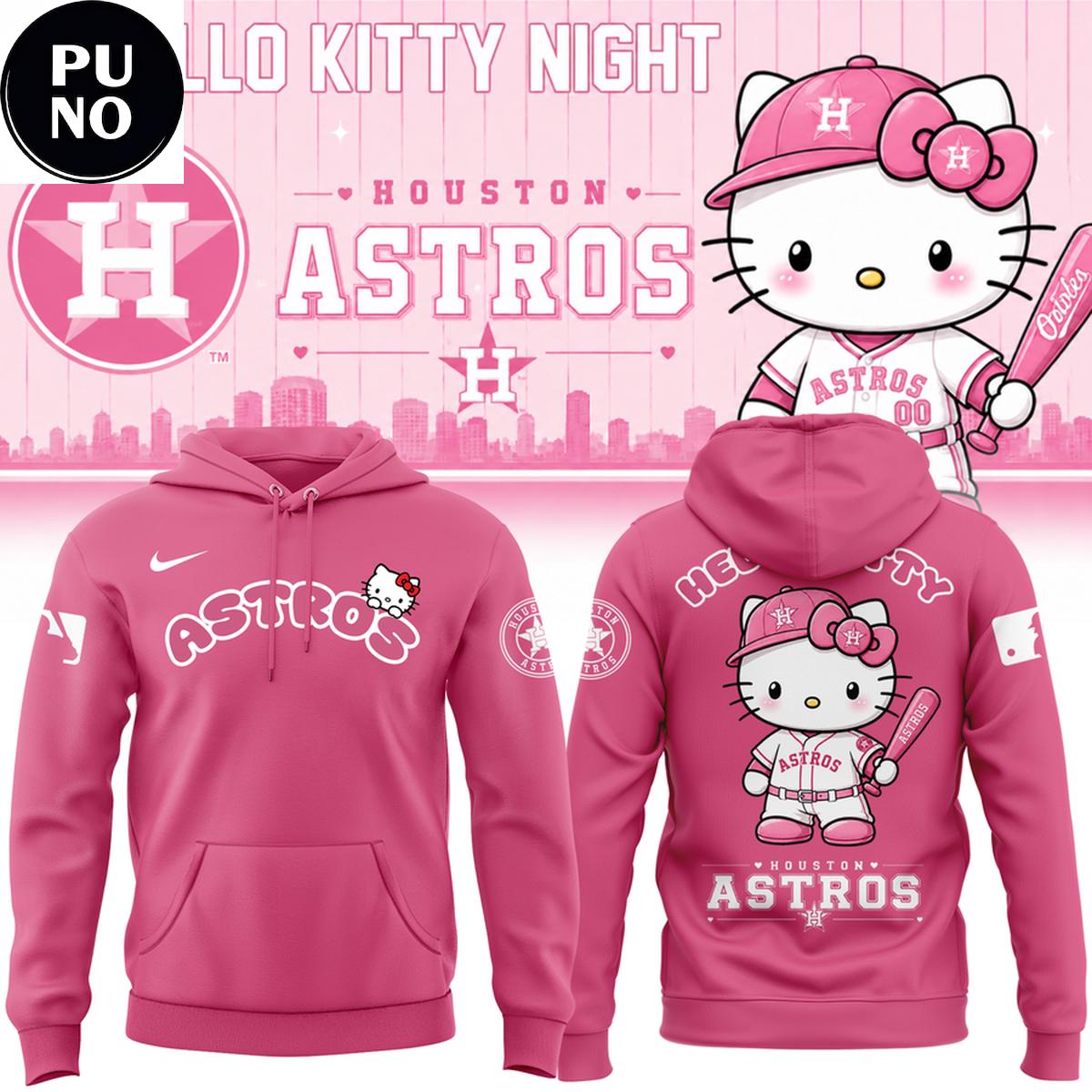 Houston Astros x Hello Kitty Night 2026 Hoodie T-Shirt