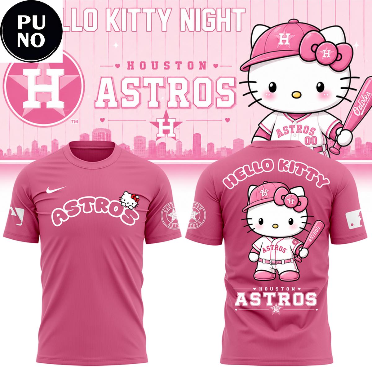 Houston Astros x Hello Kitty Night 2026 Hoodie T-Shirt