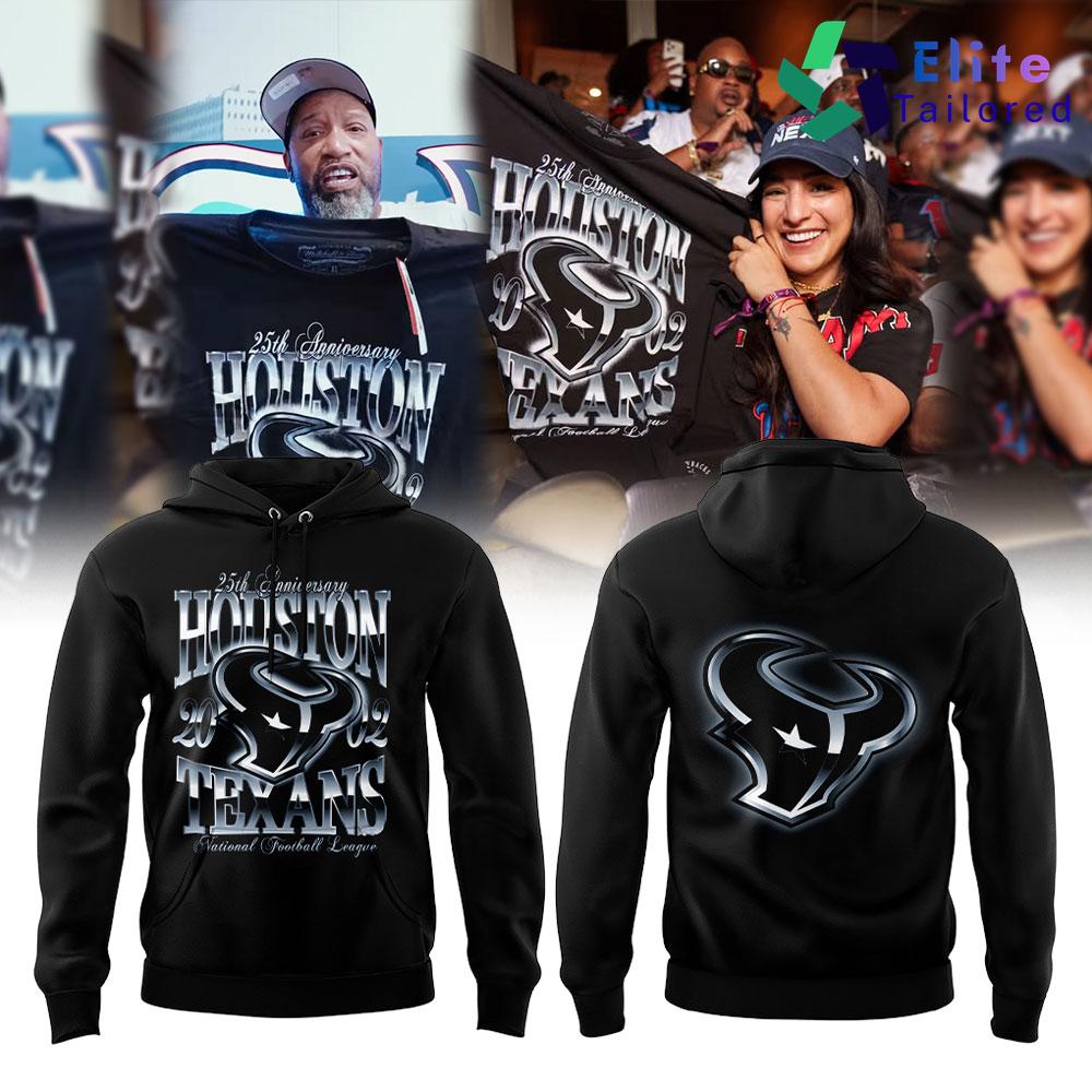 Houston Texans 25th Anniversary 2026 Black Pullover Hoodie