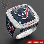 NEW Houston Texans 3D Ring Personalized Championship