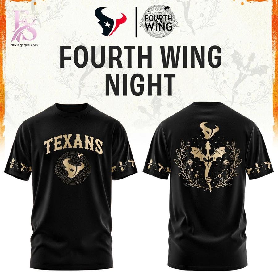 Houston Texans Fourth Wings Night Black Shirt