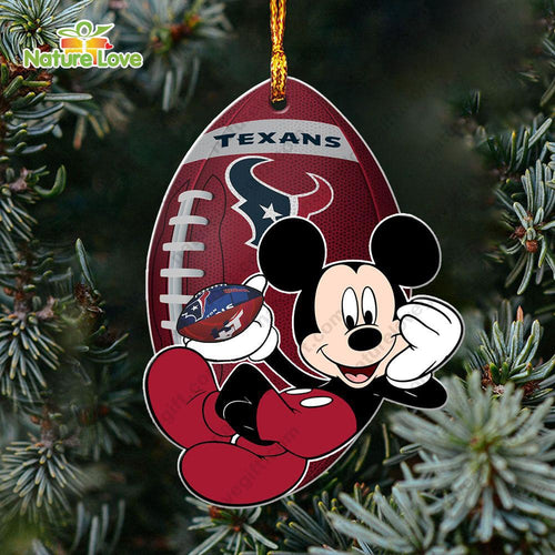 Houston Texans Mickey Mouse Ornament Disney Christmas Decorations