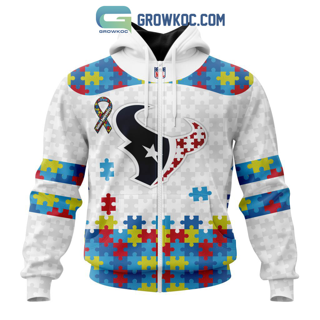 Houston Texans NFL Autism Awareness Personalized Hoodie T Shirt